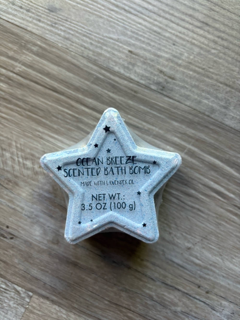 Ocean Breeze Star Scented Bath Bomb - Light Blue